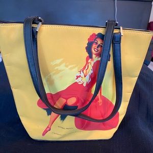 Pin up tote-yellow and black with a little bling